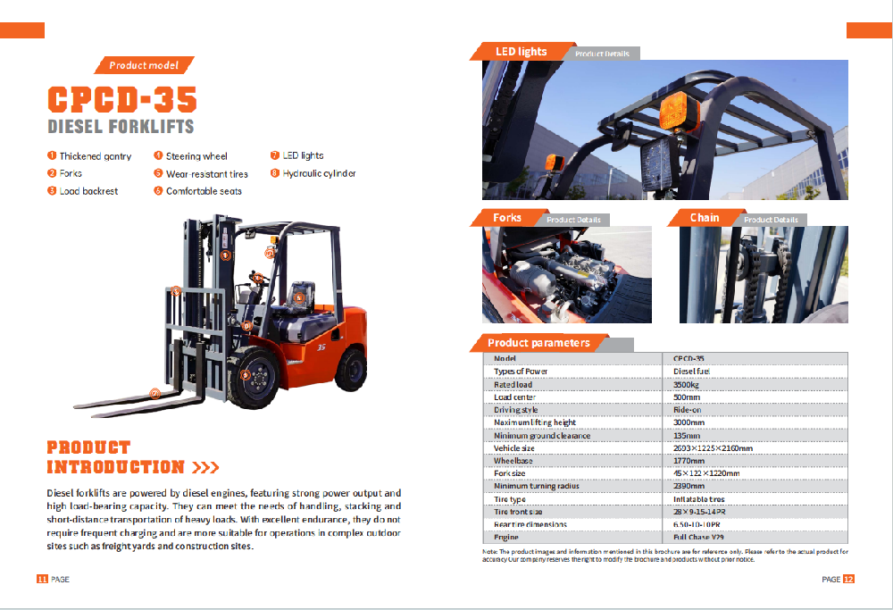 Diesel forklift CPCD-35
